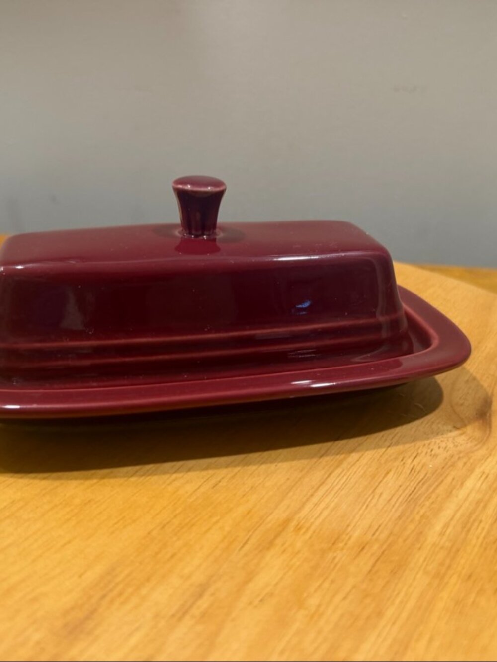 Fiesta Cinnabar 1/4 Lb Covered Butter Dish HLC USA Homer Laughlin